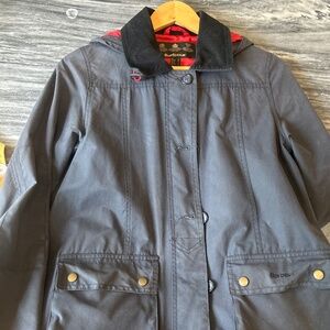 Cropped Barbour Coat - Navy